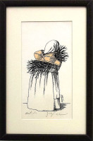 Jiří Slíva - Bába s nůší - grafika